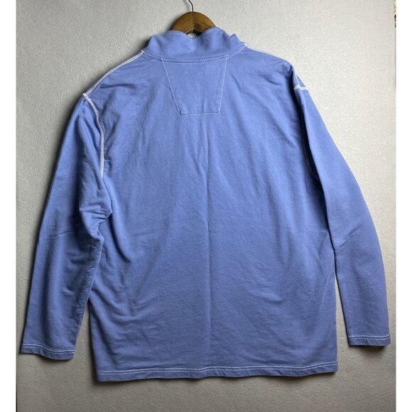 Nautica Sweater Men XL Blue Cotton Pull Over Quarter Zip Sweatshirt Casual Yacht - Picture 7 of 9